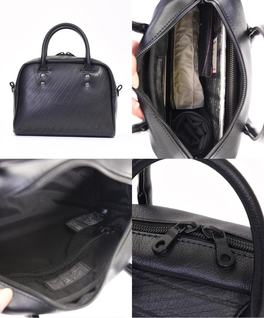 Seal Mini Bowling Bag for Mini Boston Mini Tote Shoulder Crossbody Made In Men, Bag, Bag, Handbag, Waterproof, 2-Way, Bag, Bag, Small, Japan, PS-271BK