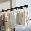 Rust-proof Wall Mount Clothes Hanger Stainless Steel Retractable Clothes Rack  Outdoor
