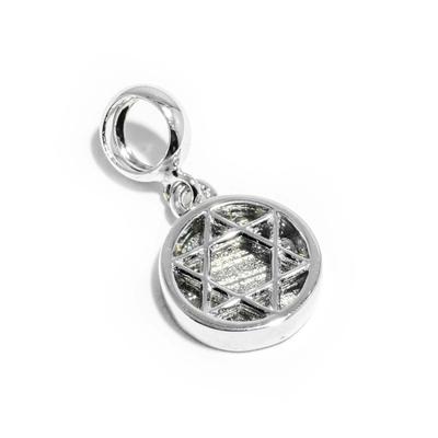 Accessories Hexagram Gibeon Meteorite Hexagram Silver Pendant Pendant Top for Women and Men [World Carmelo] (Silver)