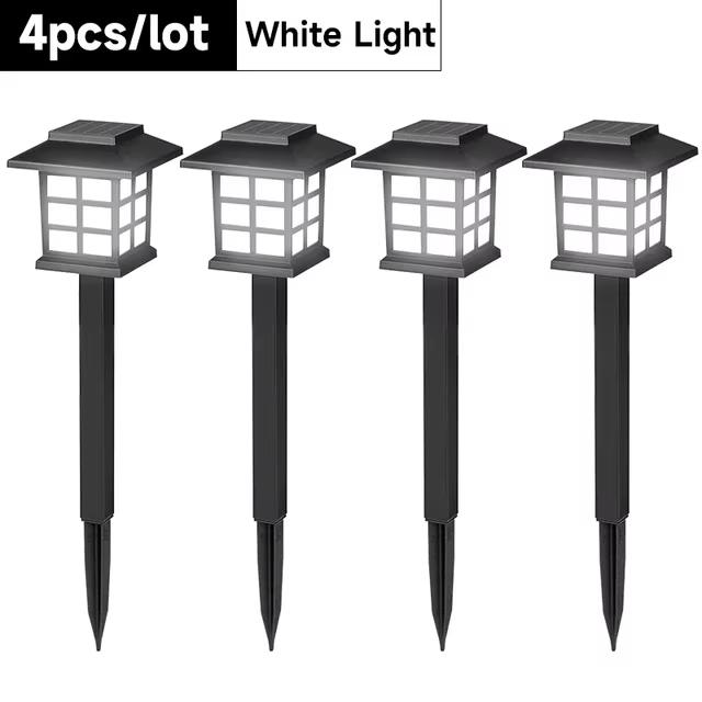 Solar Garden Lights Outdoor Waterproof Pathway Decor Warm White LED Yard Lawn Camping Decorative Landscape Lighting Easy Install