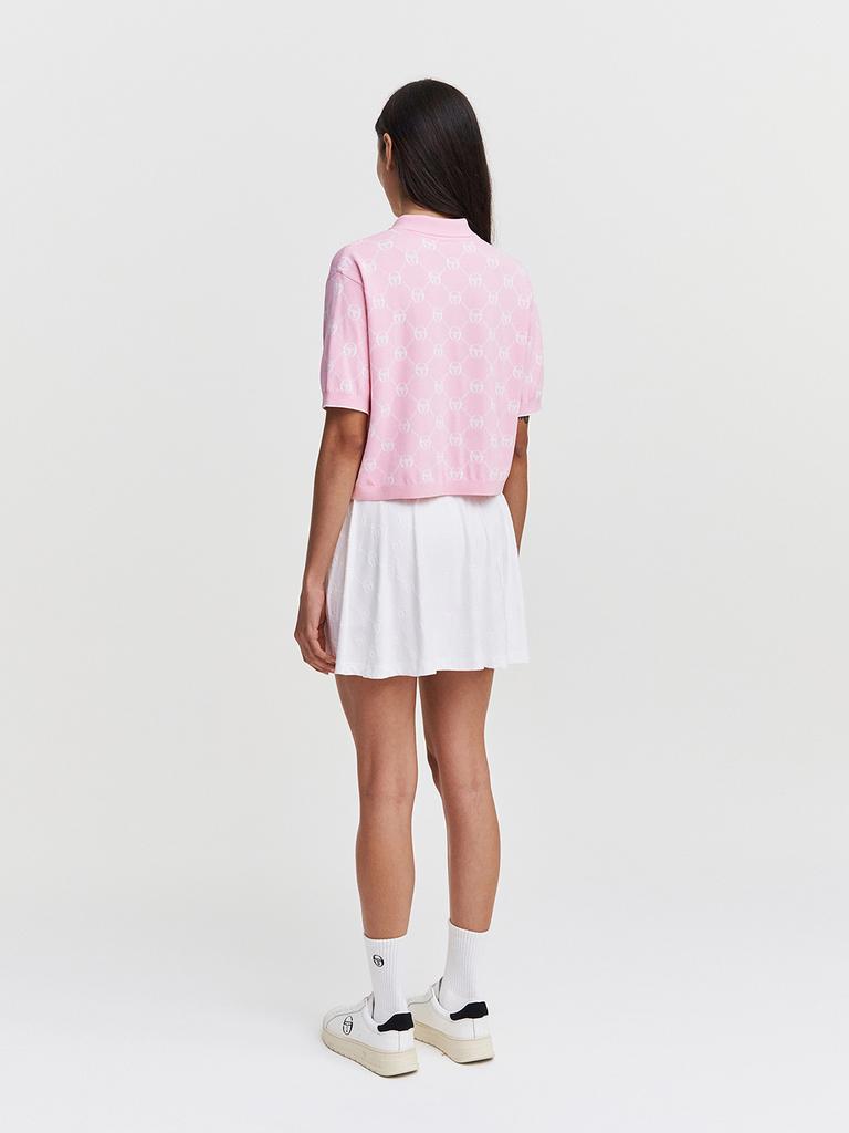 SERGIO TACCHINI W Daily Monogram Short Sleeve Polo Sweater