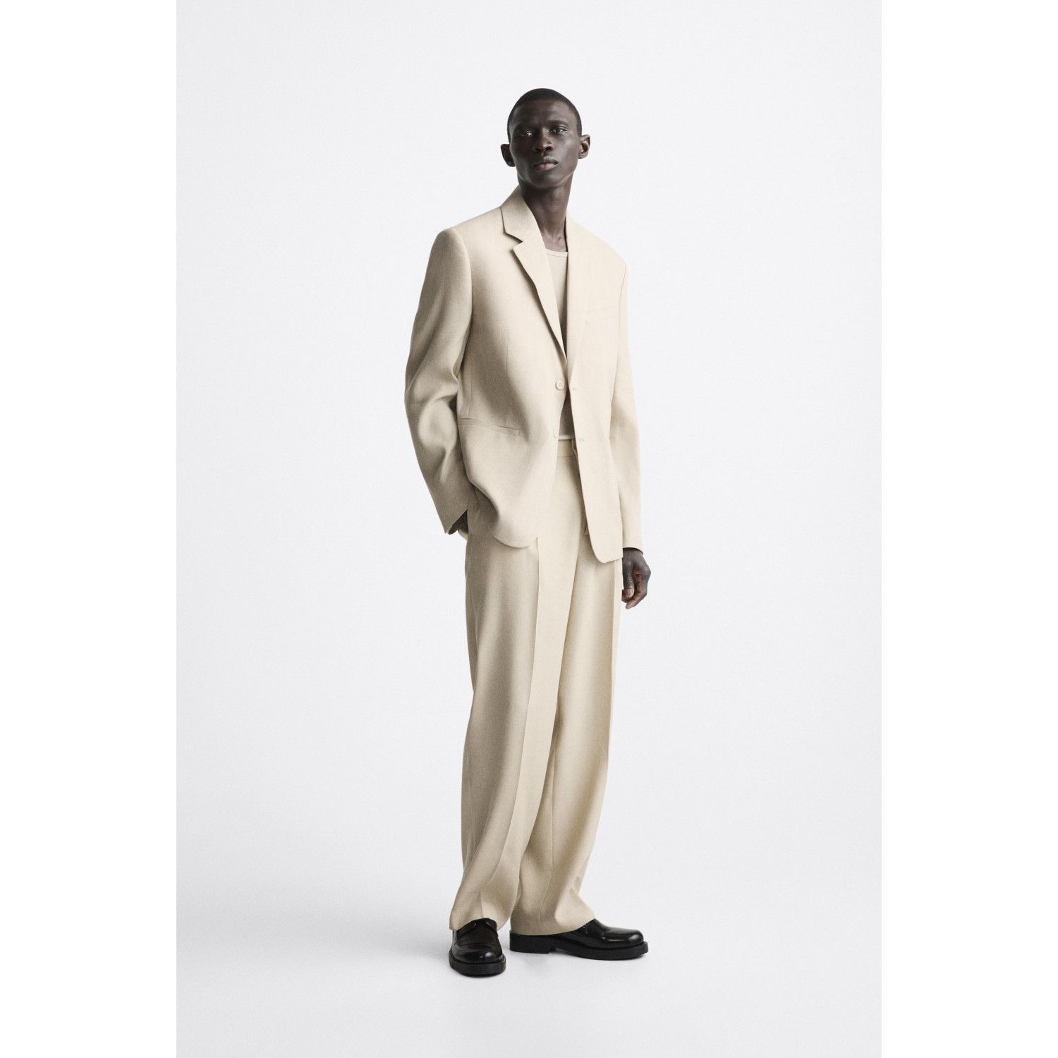 

LINEN BLEND SUIT TROUSERS