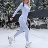 Anfilia Women Ski Thermal Underwear Set Quick Dry Anti-static High Elastic Tight Seamless Warm Base Long Johns