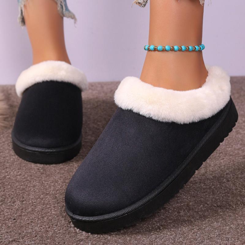 New Winter Snow Boots Fashion Fur  Women's Ankle Boots PU Leather Shoes Outdoor Mid-leg Boots Women's Fashion