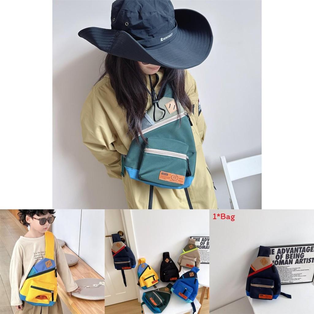 Moderne Kinder Canvas Brusttasche mit geometrischem Muster für den täglichen Gebrauch und die Schule