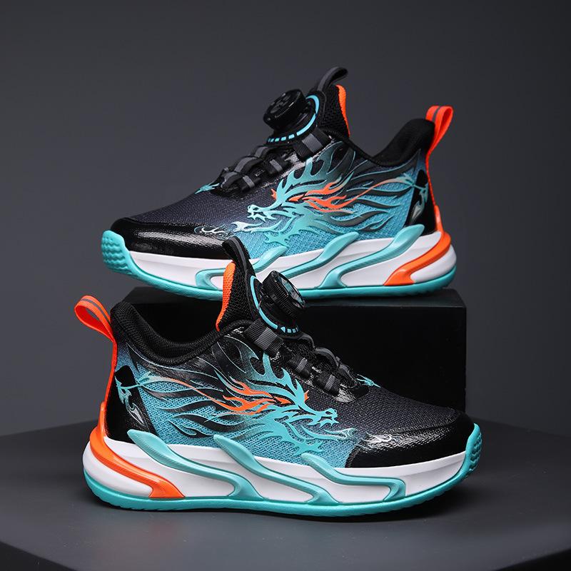 Breathable new children's shoes mesh sports shoes non-slip boys and boys 2025 middle and older children's limited basketball shoes Year of the Dragon