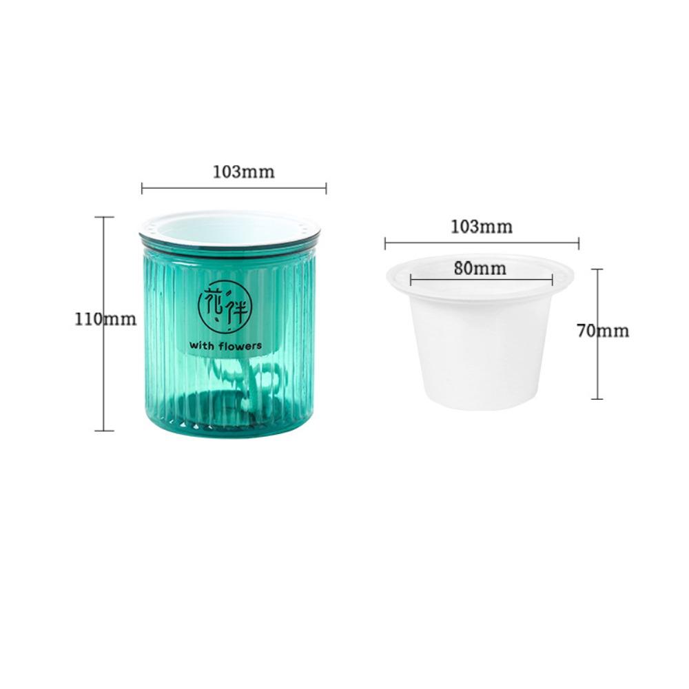 

Plastic Plant Pot Transparent Desktop Flowerpot New Flower Pot зелений