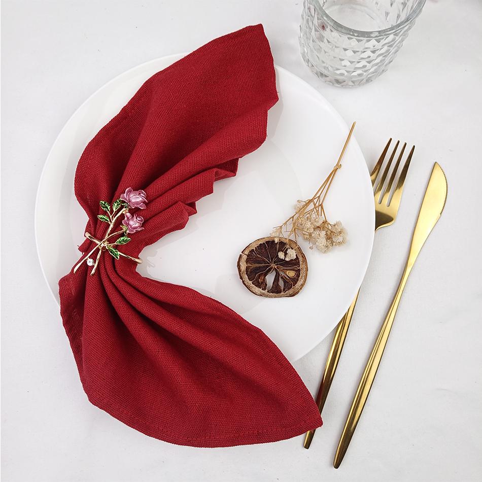 50 STUKS Katoenpolyester Stof Servetten, Wasbare en Herbruikbare Placemat, Duurzaam Kleurrijk Doek, voor Keuken Eetkamer Bruiloft Decoratie