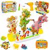 Creative Mosaic Puzzle Zoo Building Blocks Screwdriver Set 251 E
