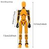Multi-Jointed Movable Robot 3D Printed Mannequin Toyslucky 13 Dummy Action Figures Toys Gifts Game Gifts Hot Orange