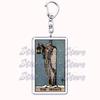 Popular Culture Halloween Tarot Card Keychains for Accessories Moon Luna Death Keyring Jewelry Fans Lovers Friends Reader Gifts