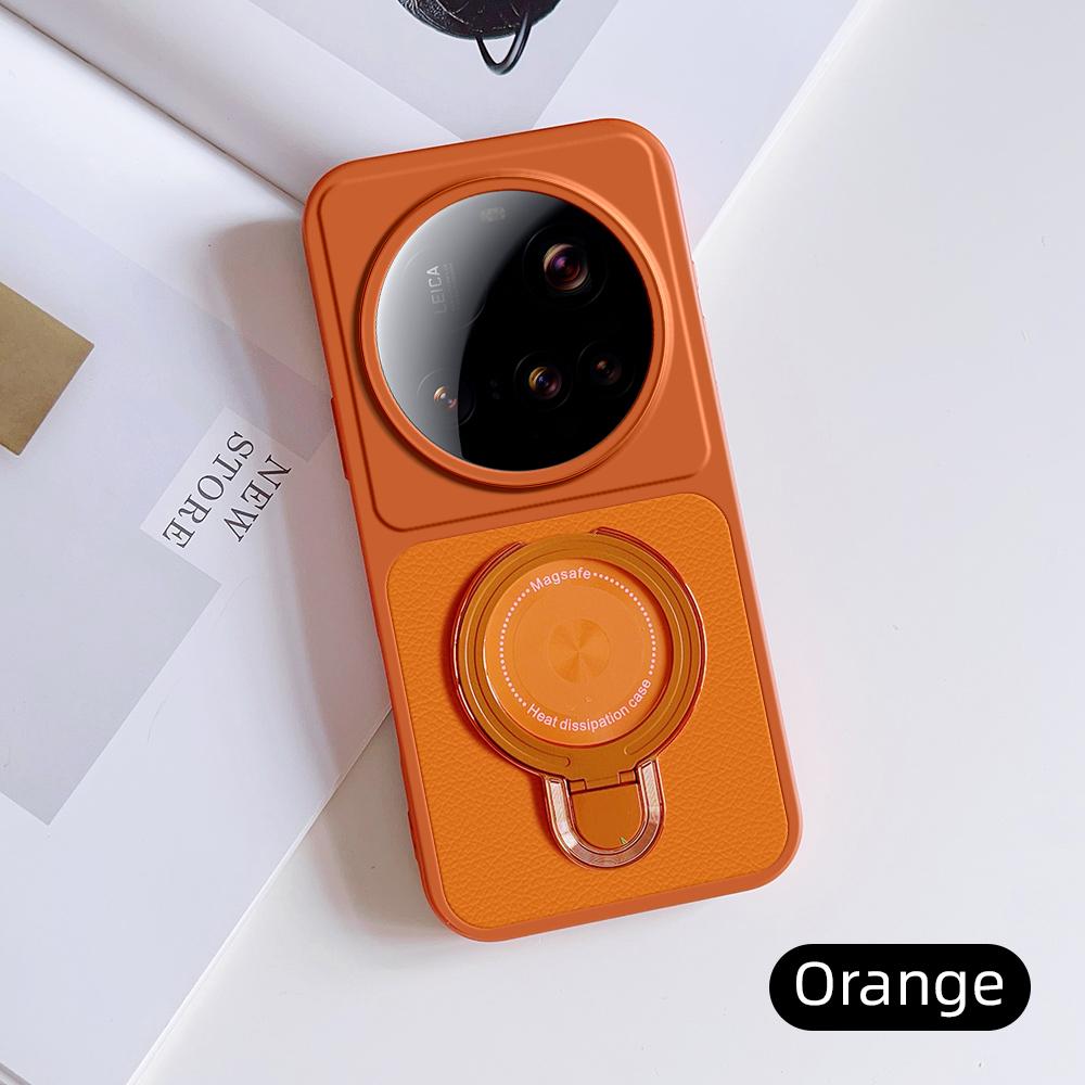 For Xiaomi 15 Ultra Case Xiaomi 15 Ultra Cover Xiaomi 15 Ultra leather Case Magnetic Bracket Magsafe Holder Stand Cover