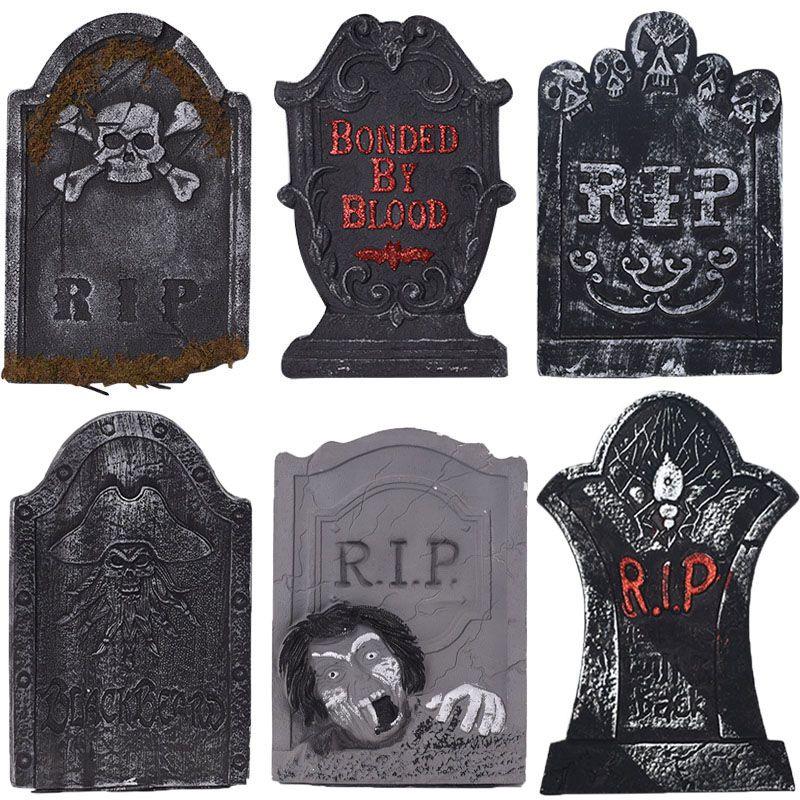 Lightweight And Durable Foam Tombstone For Halloween Party Graveyard Decoration