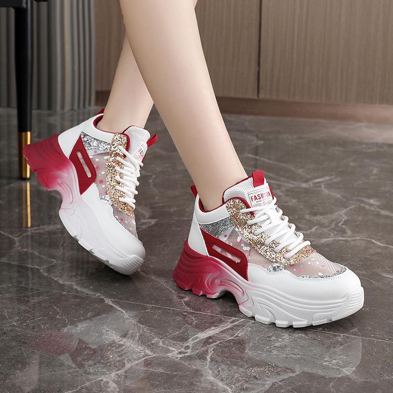 Fashion Summer Originality Womens Breathabel Sneakers Fashion Chunky Running Vulcanized Shoes Outdoor Ice Non Slip Sports Shoes De Mujer