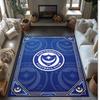 Tappeto Morbido Area Rug con Motivo Calcio Portsmouth FC Antiscivolo Tappeto per Pavimento Interno Tappetino Decorazione Sportiva per Camera da Letto