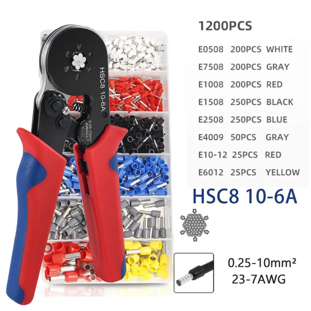 Crimpzange für Rohrklemmen, Handwerkzeuge HSC8 6-4A, elektrische Mini-Kompressionsdraht-Crimpzange