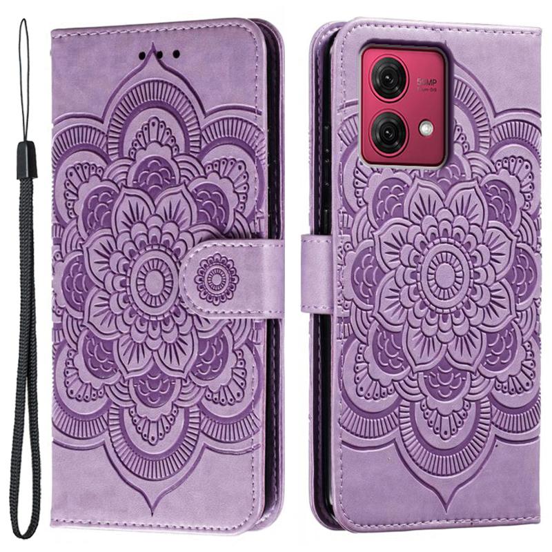 For Motorola Moto G84 5G Case PU Leather Mandala Imprinted Design Wallet Phone Cover