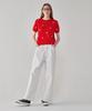 RONRON Heart Pattern Short Sleeve Knit Red