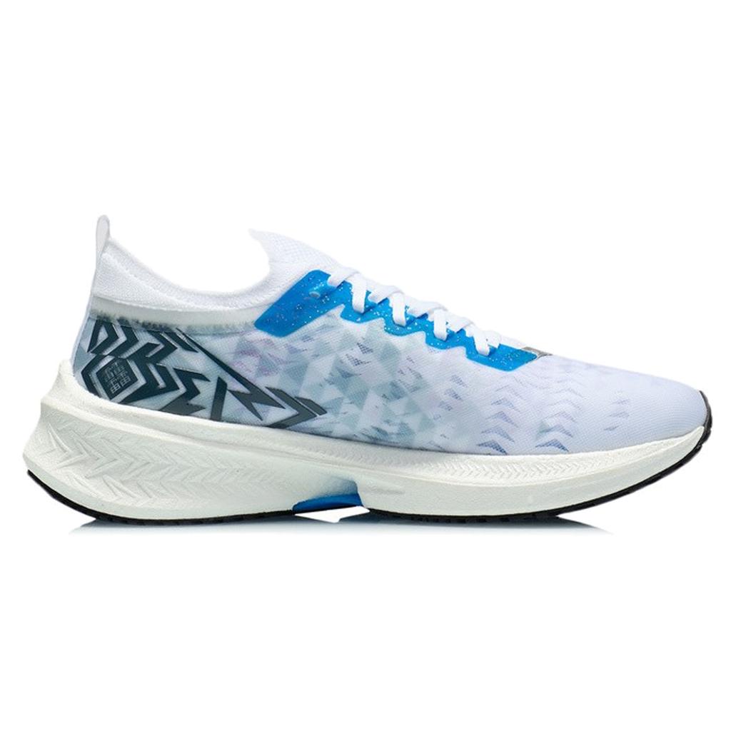 New LINING Feidian Discovery Running Shoes Men Low Top Standard White/Blue ARMR005-9