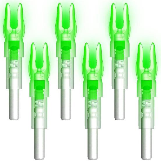 6PCS S Led Lighted Nocks for Arrows with .244"/6.2mm Inside Diameter,Screwdriver Included