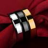 Men's Stainless Steel 6MM Plain Plate Ring with Fine Markings