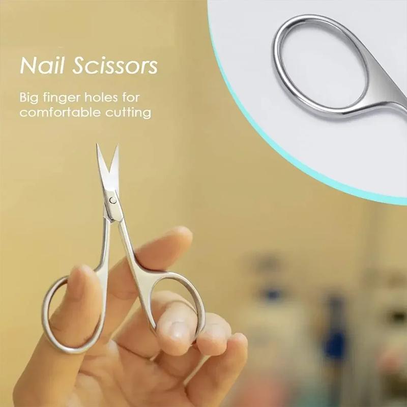 Stainless Steel Cuticle Precision Beauty Grooming for Nail Facial Hair Eyebrow Eyelash Nose Hair Professional Manicure Scissors