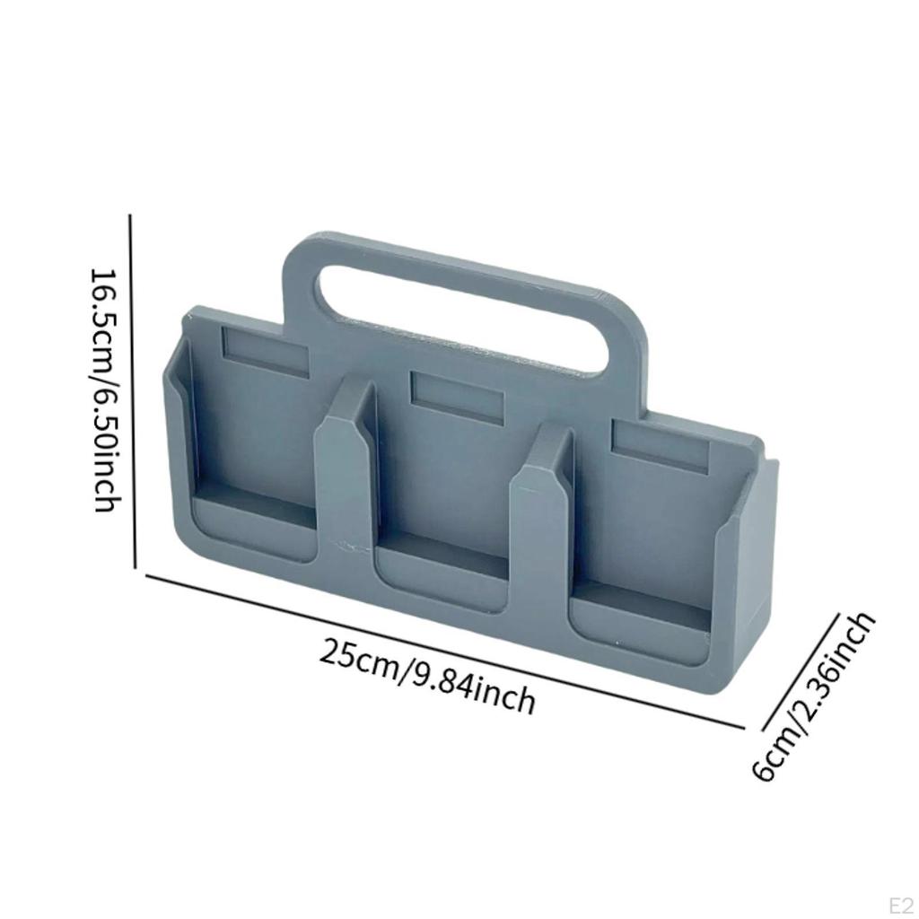 6 Slot Portable 18V Battery Rack Holder 25x6x16.5cm Sturdy for Garage Organization Accessories with