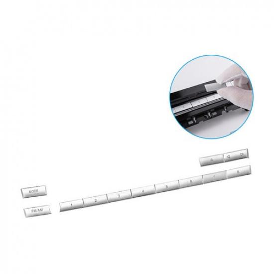 12pcs Silver Center CD MODE FM/AM Button Cover For BMW 5 Series F10 2011-2016