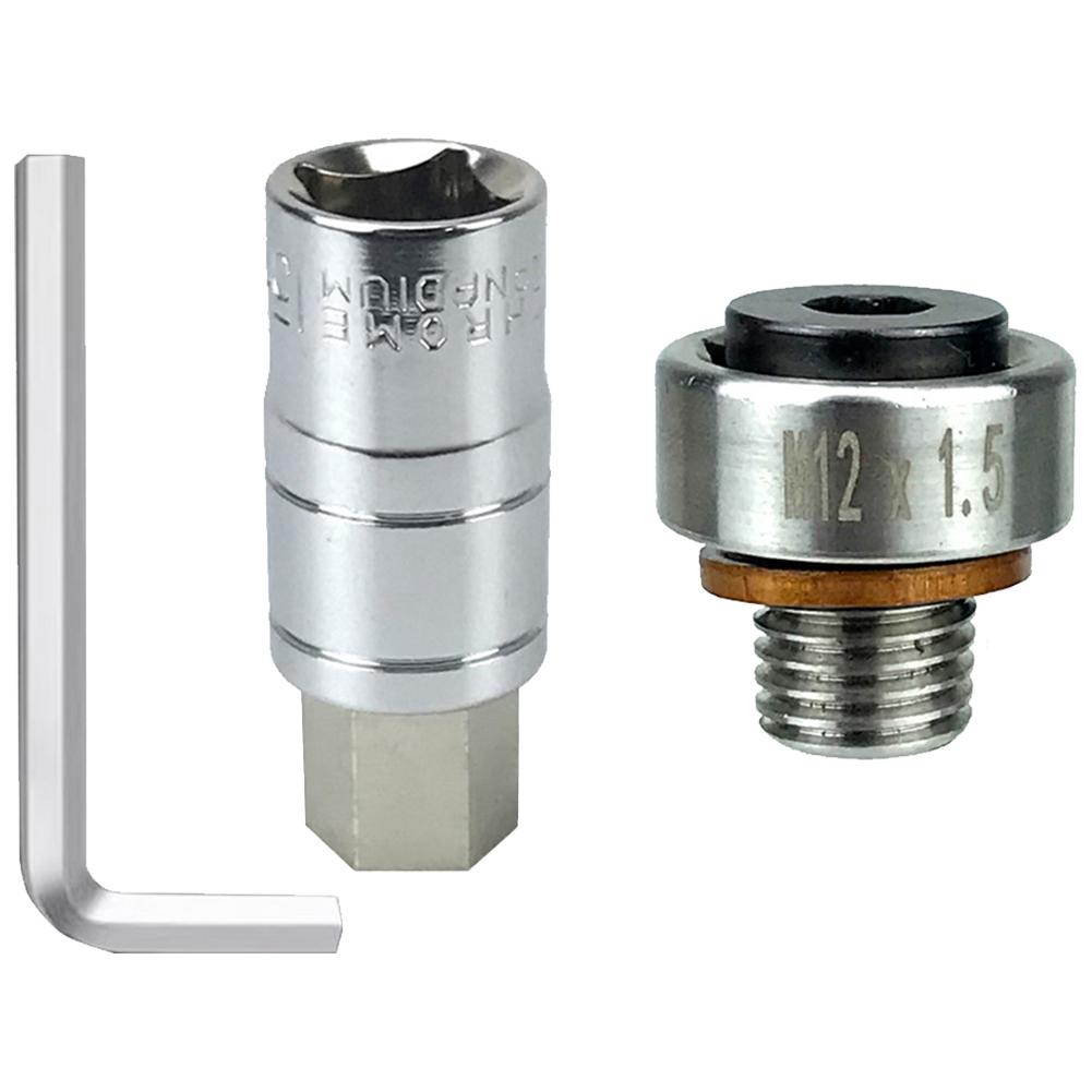 Magnetic Oil Drain Plug Stainless Steel Oil Drain Sump Nut M12x1.25 M12x1.5 M12x1.75 Engine Oil Drain Plug Gaskets Car Parts