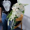 New Waterfall Wedding Bridal Bouquets for Wedding Calla Lilies Faux Rose Bride Wedding Bouquet Romantic Wedding Party Decoration