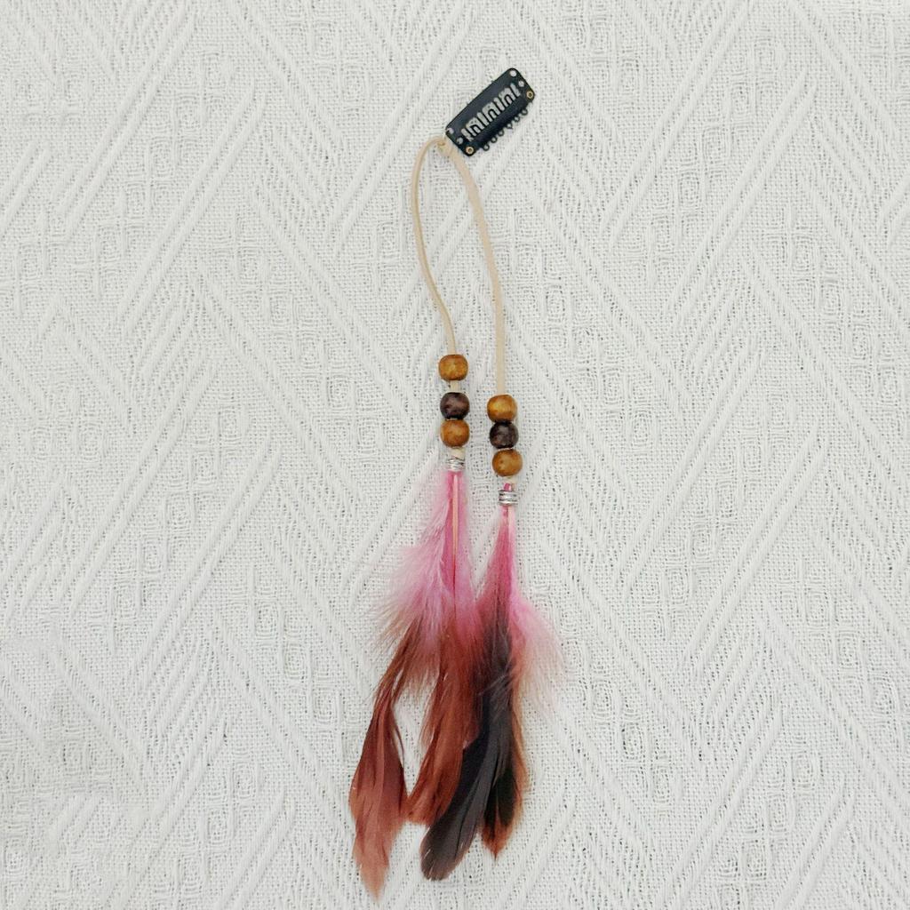 Bohemian Ethnic Tibetan Headdress Wig with Braided Pompon Tassels for Hanfu