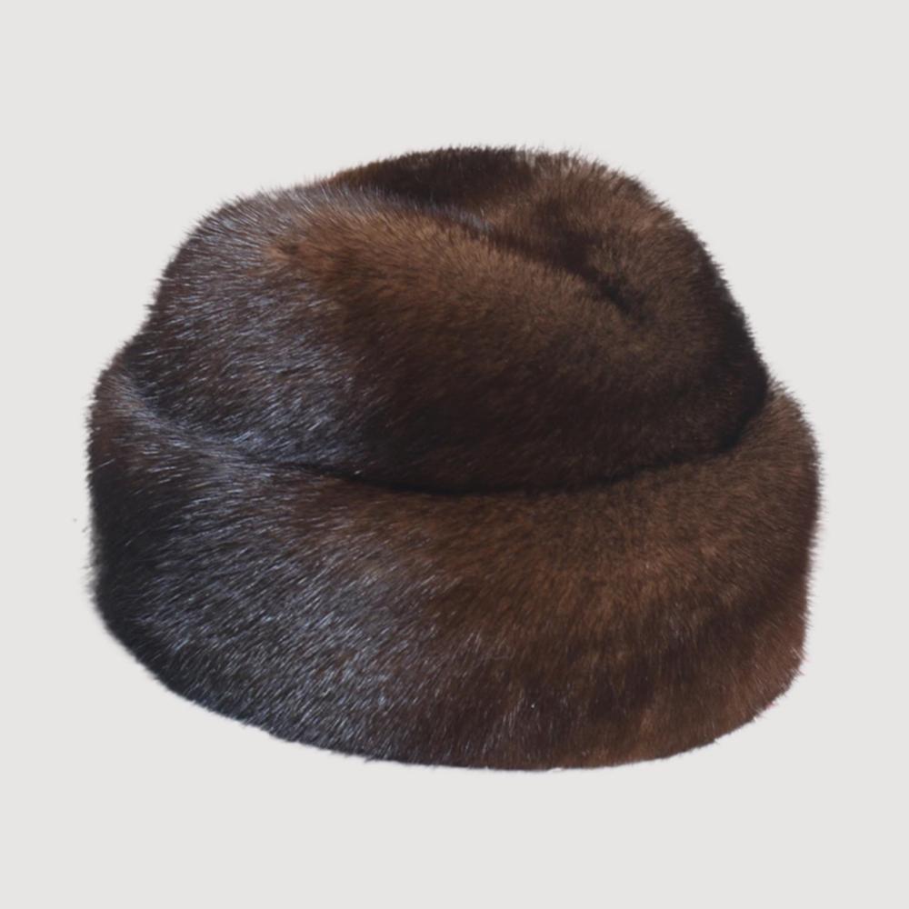 Men Mink Fur Hat New Fashion Men's Real Mink Fur Cap Winter Warm Top Hat Headgear Beanie Beret Natural Real Mink Fur Cap For Men