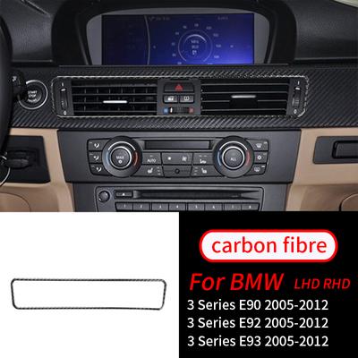 For BMW E90 E92 E93 3 Series 2005-2012 Real Carbon Fiber Central Control Air Outlet Frame Decoration Automotive
