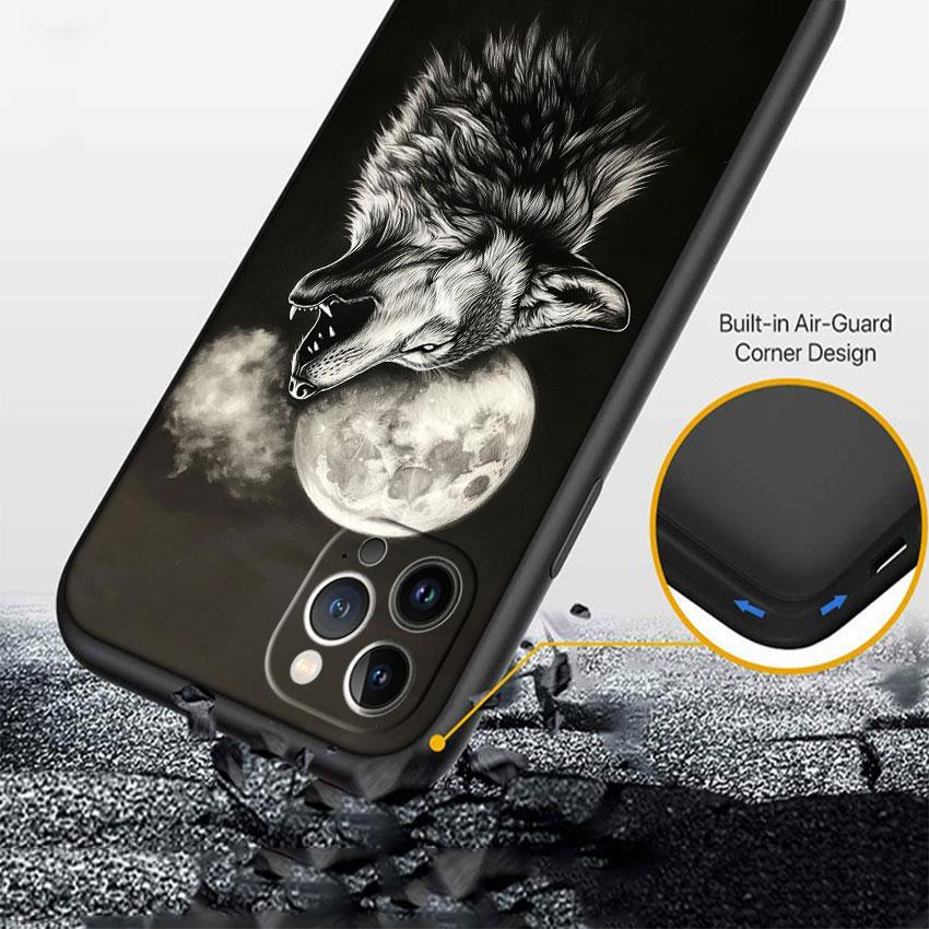 LO7 Animal Wolf Soft Shell Phone Case for Redmi Note 10 11 12 Pro Max 10S 10C 10T 11A 11S 12S 12C