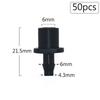 50pcs 3/5 4/7mm Garden Hose Barbed Connectors Tee Elbow Cross End Plug Fitting Coupling Drip Irrigation System Watering
