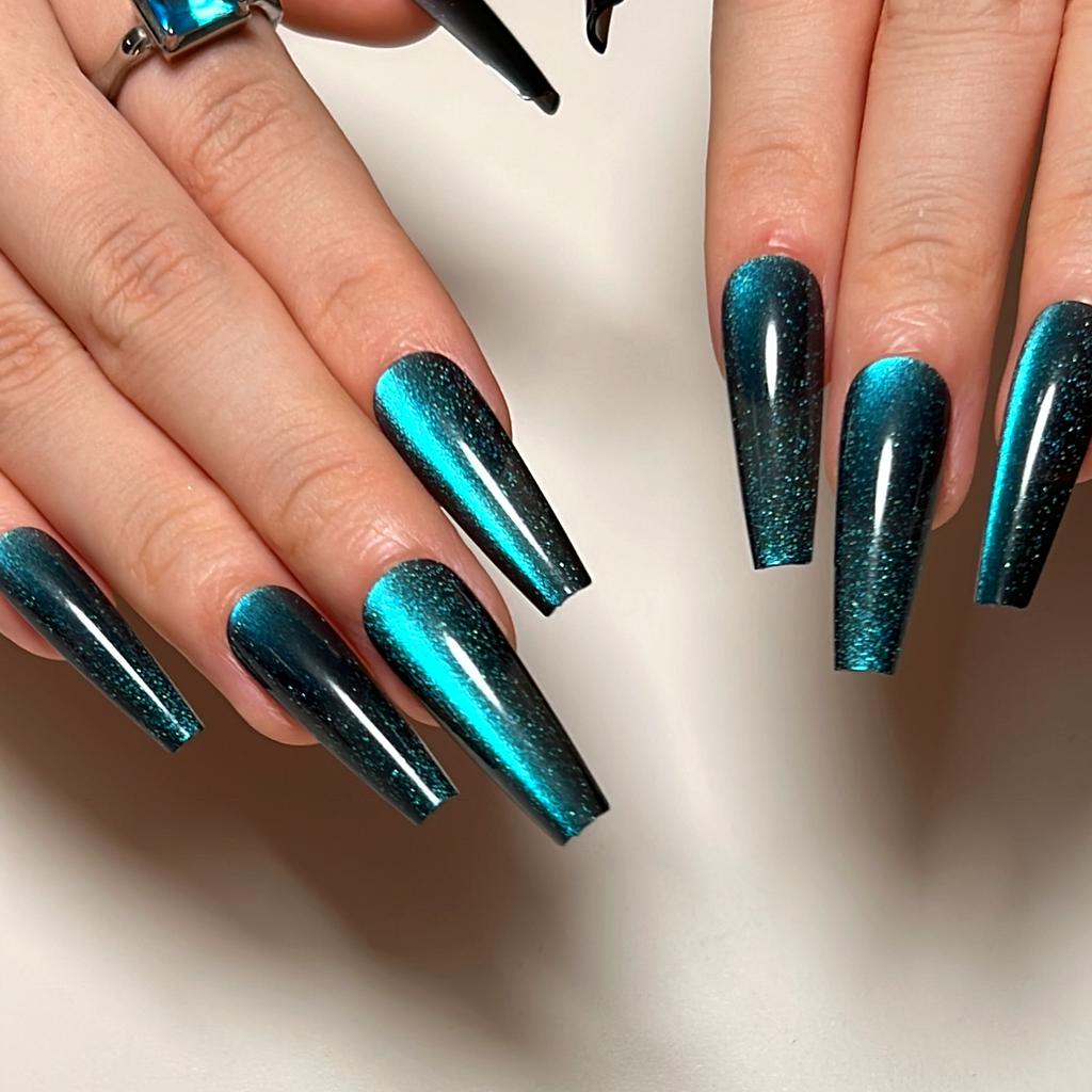 24pcs/set Press On Nail Full Cover Long Opal Nail Stickers Ballet Fake Nails Wear Manicure