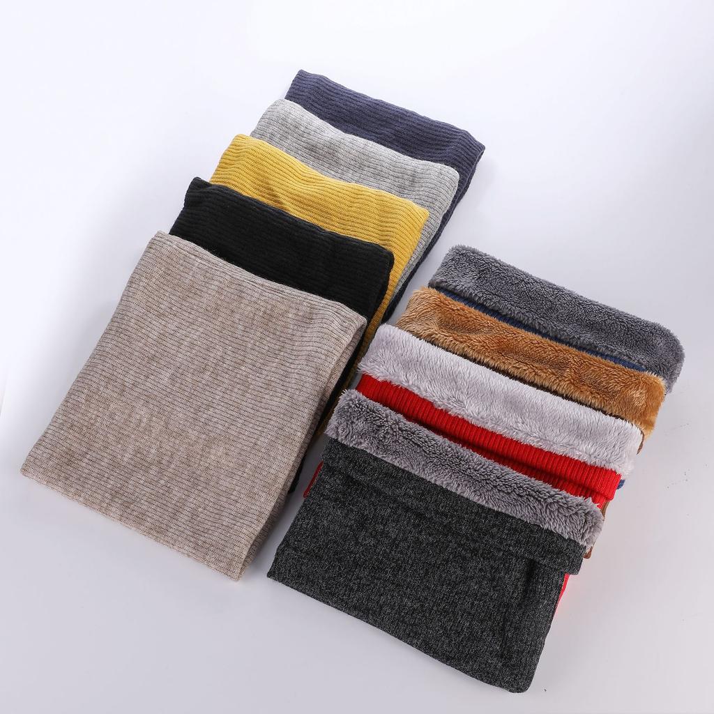 Winter Warm Knitted Neck Scarf for Women Men Plush Full Mask Outdoor Cashmere Solid Color Neck Scarves Thick Apparel Accessories