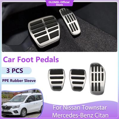 Pedały samochodowe do Nissan Townstar Mercedes-Benz Citan Wysokiej jakości Gaz Antypoślizgowy Paliwo Hamulec Bez wiercenia Pokrowce ze stopu