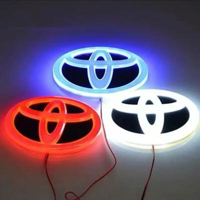 1PC 4D Car Front Grille Trunk Logo LED Light Retrofit for Corolla Reiz PRADO Yaris LANDCRUIS Camry Vios Highlander LVALON