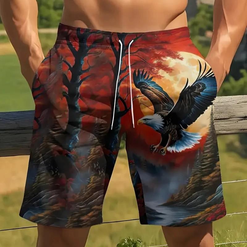 Eagle Falcon Hawk Boxing Shorts 3D Print Fighting Training Unisex Men Women Quick Dry Fitness Gym Sport Workout Casual Streetwear