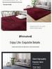 Long Pile Silk Wool Carpet - Full Coverage Bedroom and Living Room Rug, Solid Color