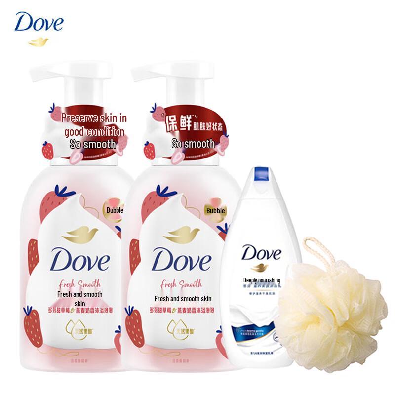 

Dove Strawberry Oatmeal Milk Scent Shower Foam Set
