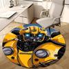 1pc Bumblebee2 Design Printed Area Round Carpet for Bedroom Living Room Home Decor Rugs Mat Non Slip Mat Rug for Bedside