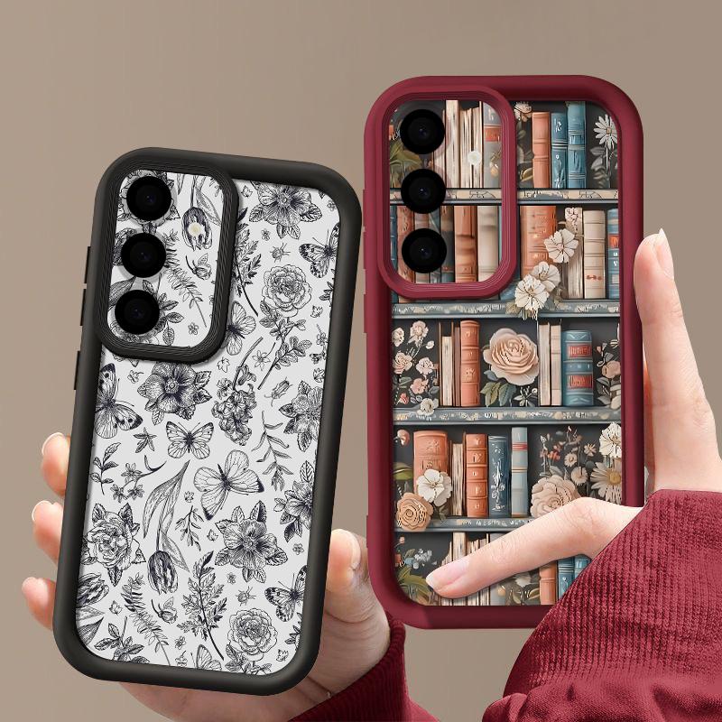 Pastoral Wildflower Case For Samsung S26 S25 Ultra S24 S23 S22 S21 FE A18 A54 A55 A16 A26 A36 A56 A17 A27 A37 A57 5G Shockproof Bumper Cover