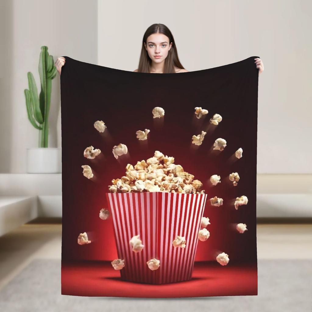 Popcorn Merch Blanket Lightweight Warm Cooking Working Grilling Baking Crafting Throw Blankets for Sofa Throws And Blankets