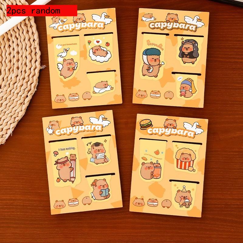 

Kapibala magnetic bookmark with high appearance and cute magnet book page clip student Kawai stationery small gift capybara