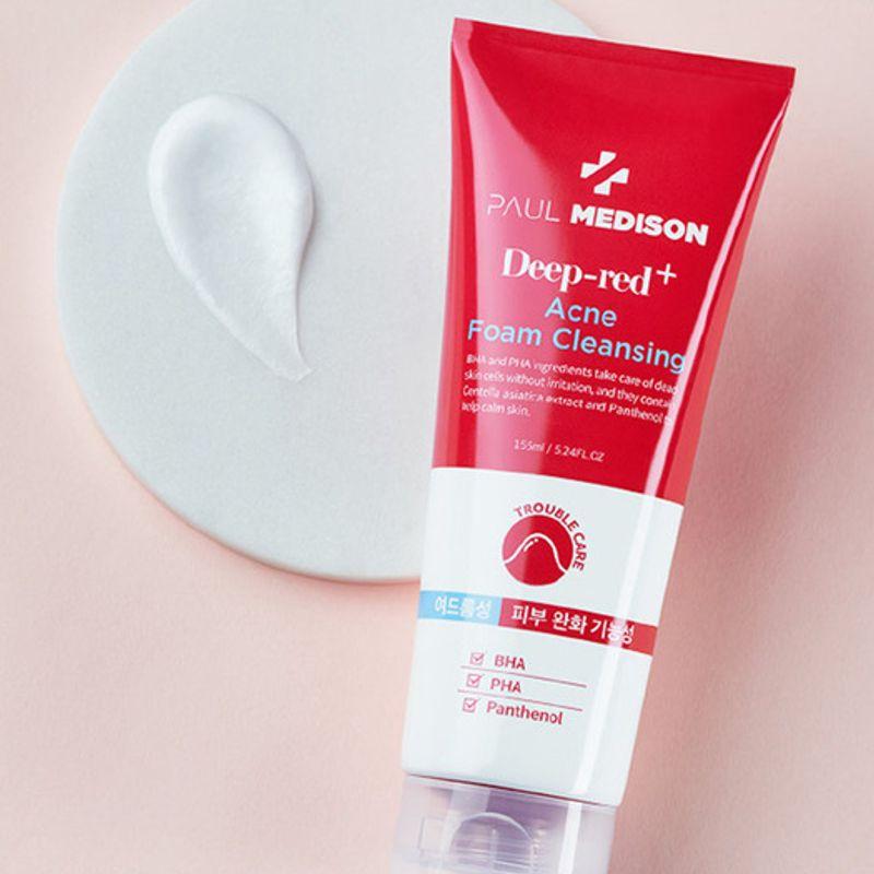 PAUL MEDISON Deep Red Acne Foam Cleansing 155ml Deep Red Acne Foam Cleansing