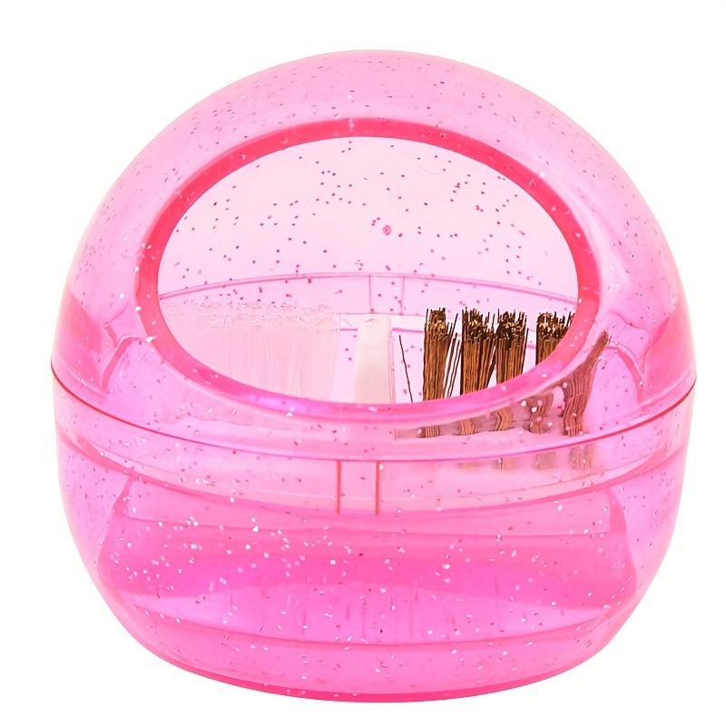 1pc Ceramic Drill Bit Cleaning Brush Case with Lid, Dual Nylon Bristle Heads for Steel and Ceramic Drill Bits, Drill Cleaning Brush