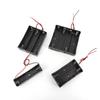 5 Stück 1/2/3/4 Schlitze Port 18650 Batterie Aufbewahrungsbox Gehäuse DIY Way Batterien 3,7V Clip Halter Schwarzer Kunststoffbehälter Drahtleitung 2Pin