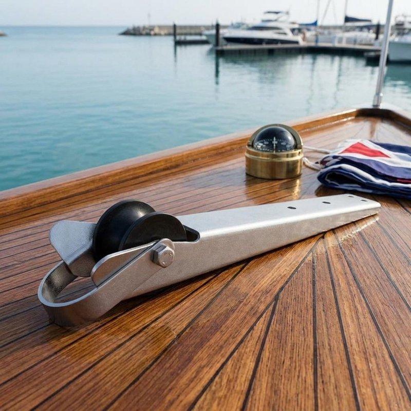 316 Stainless Steel Anchor Roller Long-Lasting Stainless Steel Anchor Roller Even Surface Universal Fit for Boating
